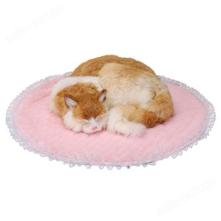 蕾丝花边粉色少女心圆形垫柔软舒适优雅猫狗通用宠物蕾丝垫子